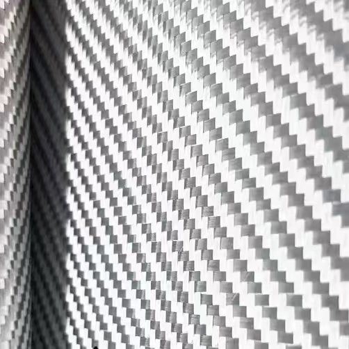 Crepe Pan Carbon - Tela de Fibra de Vidrio Plateada