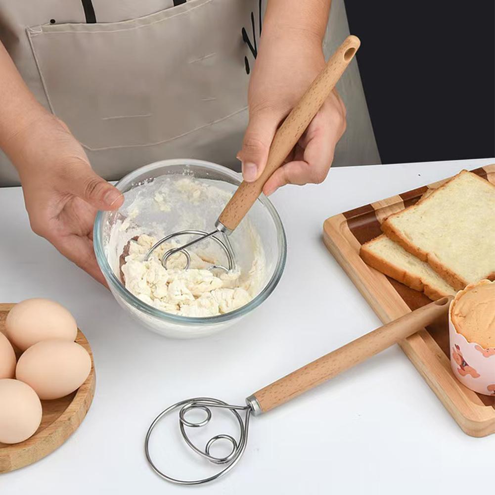 Danish Pancake Pan - Mezclador de masa danés con mango