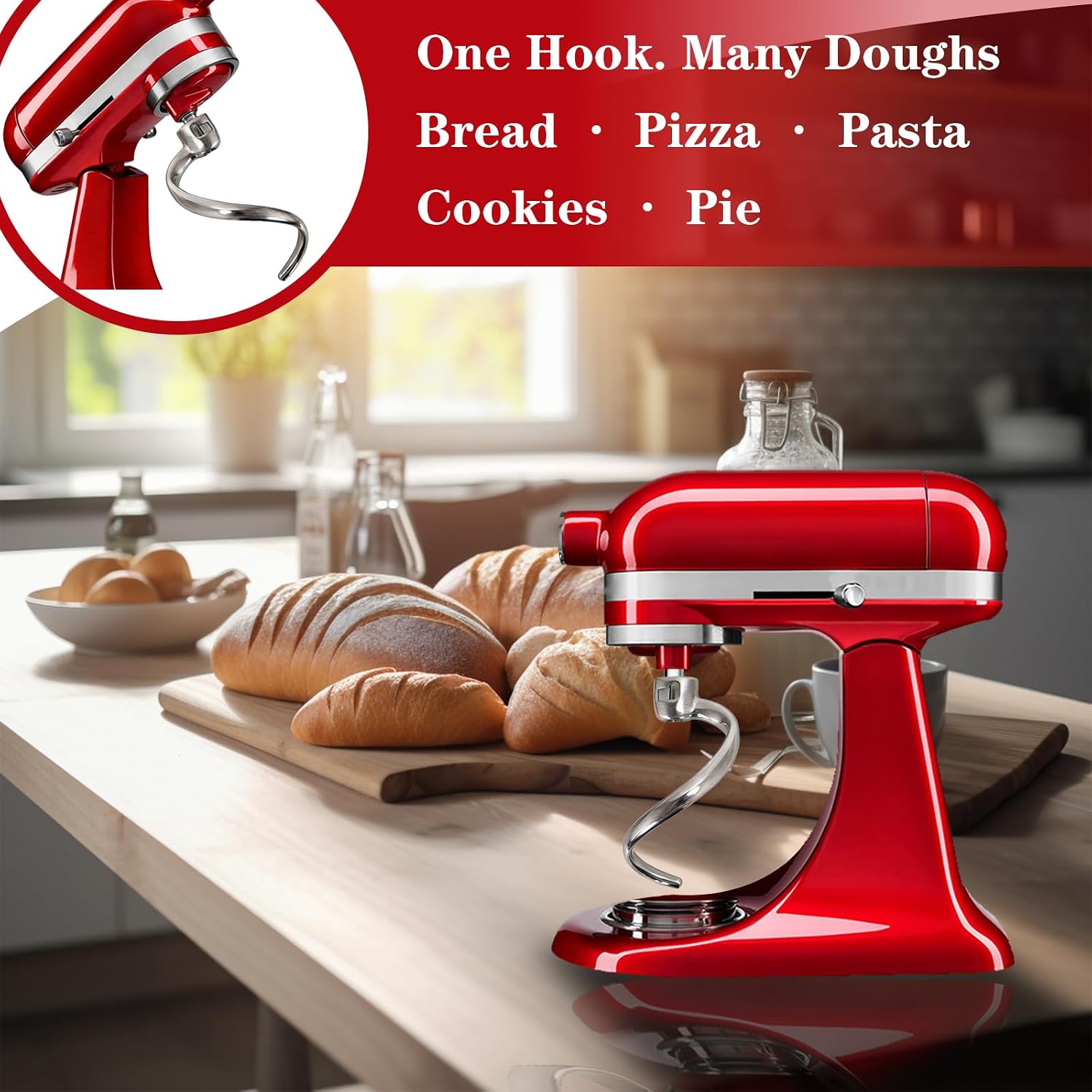 Gancho Espiral de Acero Inoxid - Kitchenaid Mixer Hand Mixer reseña y precio